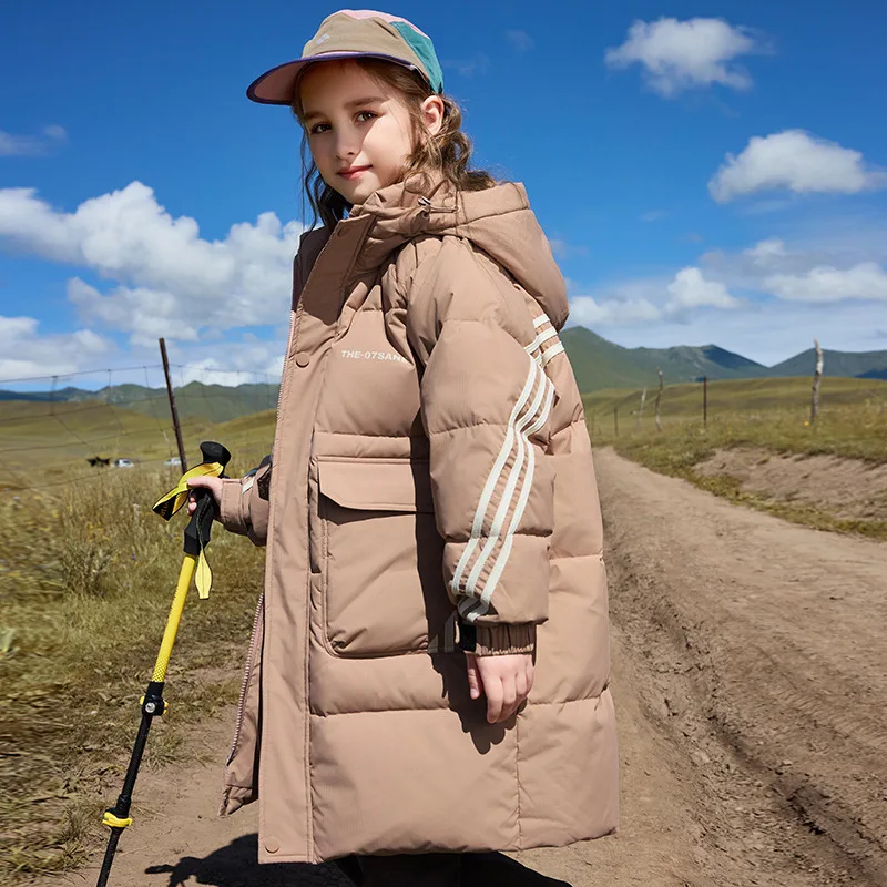 

Winter Jacket For Girls Hooded 2025 Thicken Zipper Warm Teenager Girl Down Jacket Junior Kids Girl Parka Children Outwear Coat
