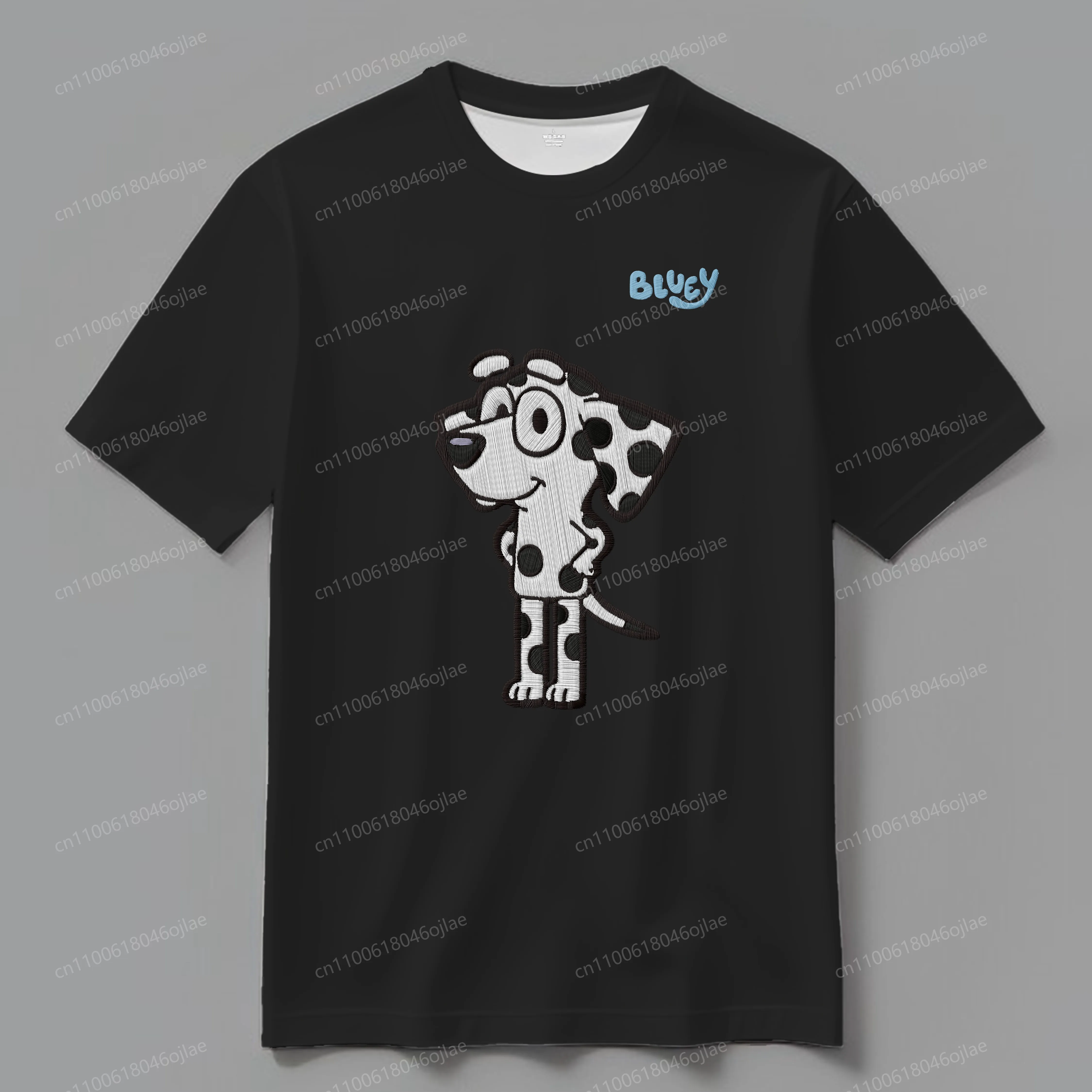 

Embroidery Bluey 3D Printing Men's T-shirt Unisex Short Sleeve Tee High-quality Man Clothing Texture Summer Tops T-shirts Tees