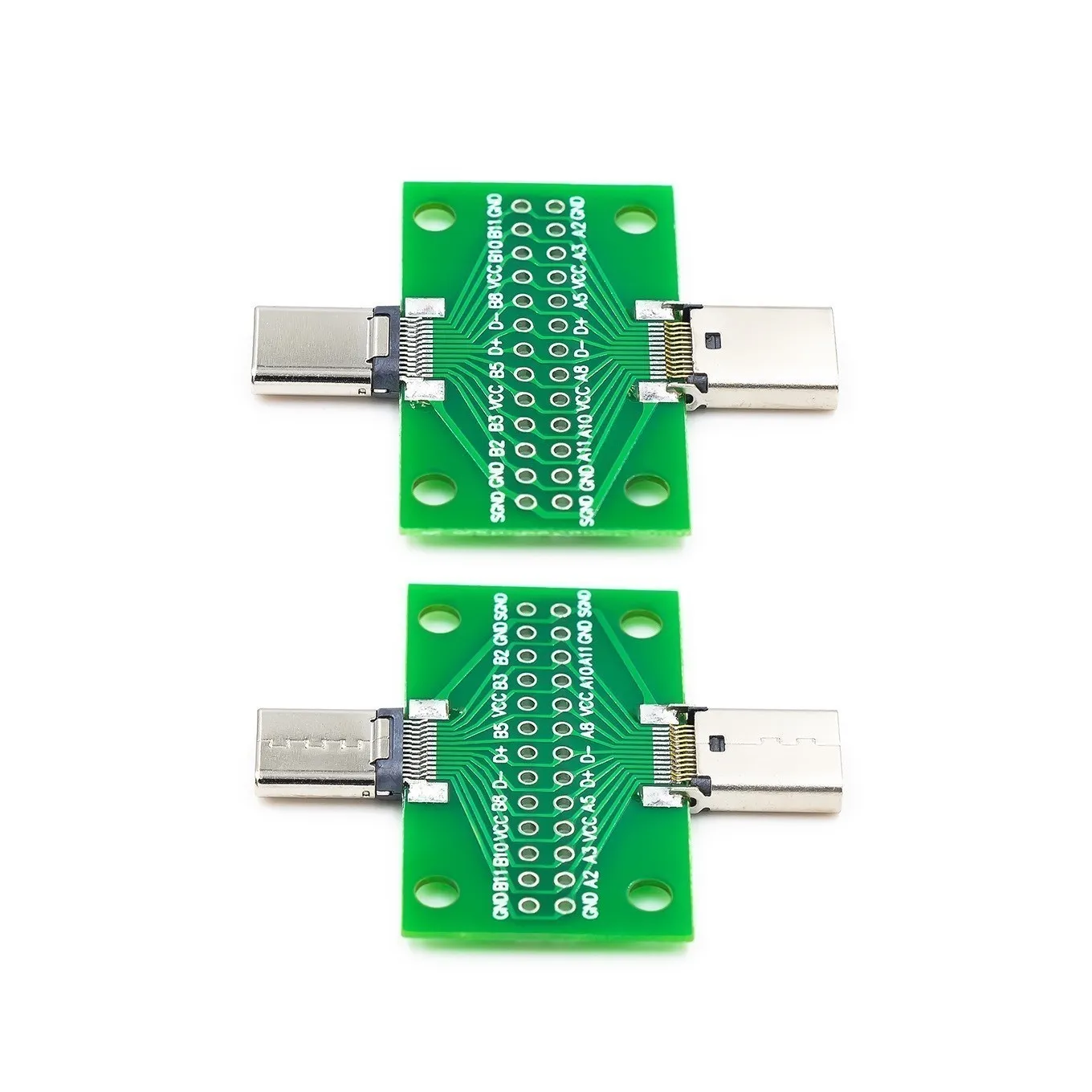 Type-C Male to Female USB 3.1 Test PCB Board Adapter Type C 24P 2.54mm Connector Socket For Data Line Wire Cable Transfer