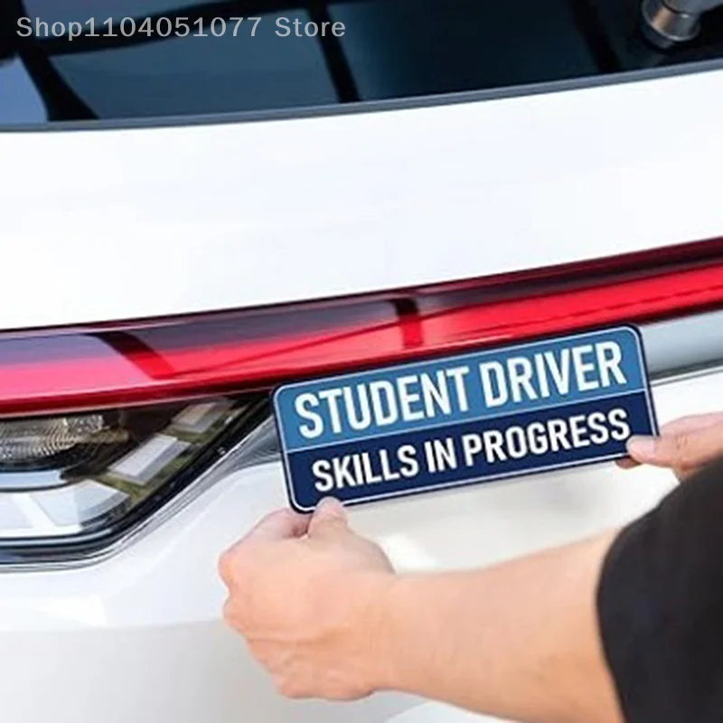 ملصق سائق الطالب المغناطيسي للسيارة يرجى التحلي بالصبر علامات سلامة الطالب Rookie Novice Driver الوفير ملصق مغناطيسي