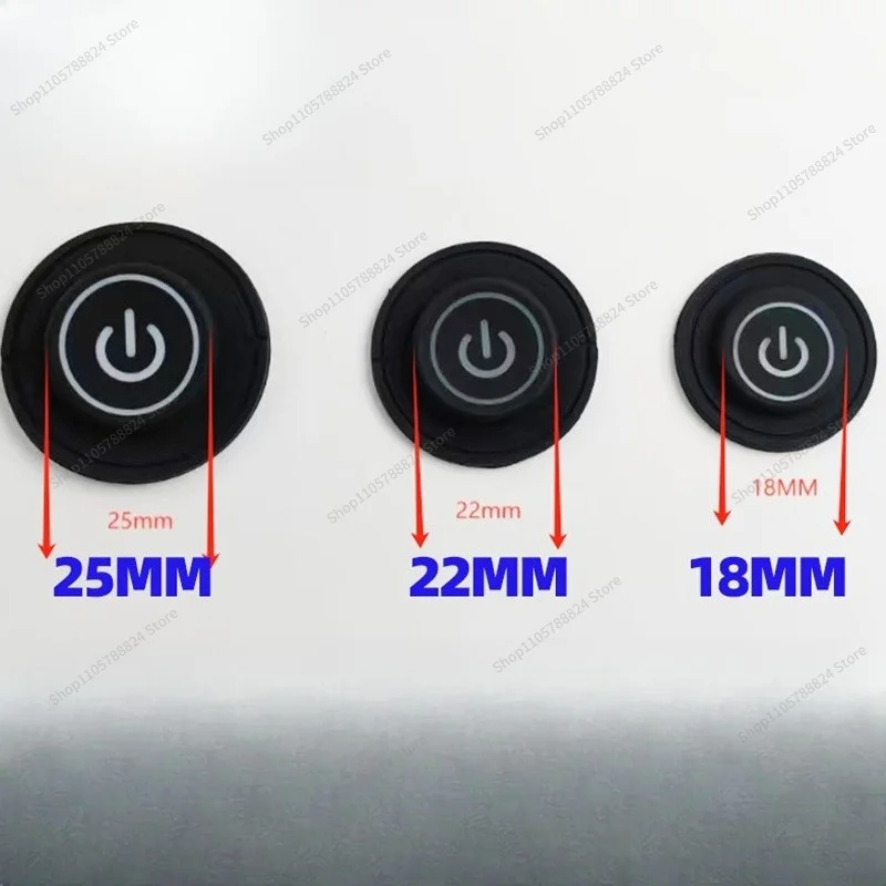For Round Sewing Line 15/18/20/22mm Silicone Heating Coat Light Transmission Power Switch Button 100, Wholesale