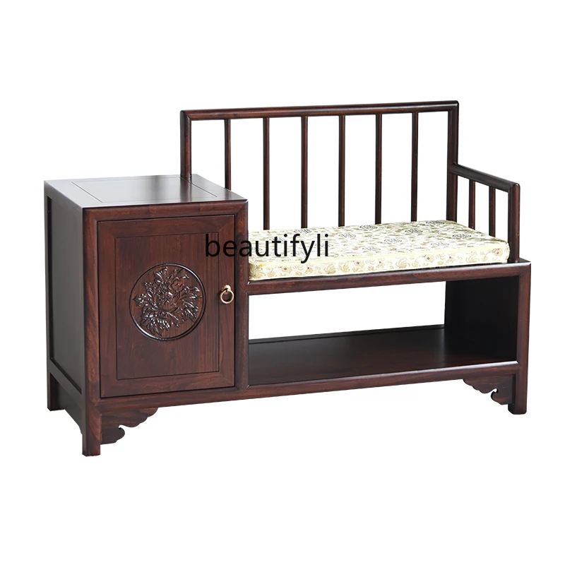 

Табурет для обуви в китайском стиле, домашний табурет для ног из массива дерева, многофункциональный Ретро табурет для хранения