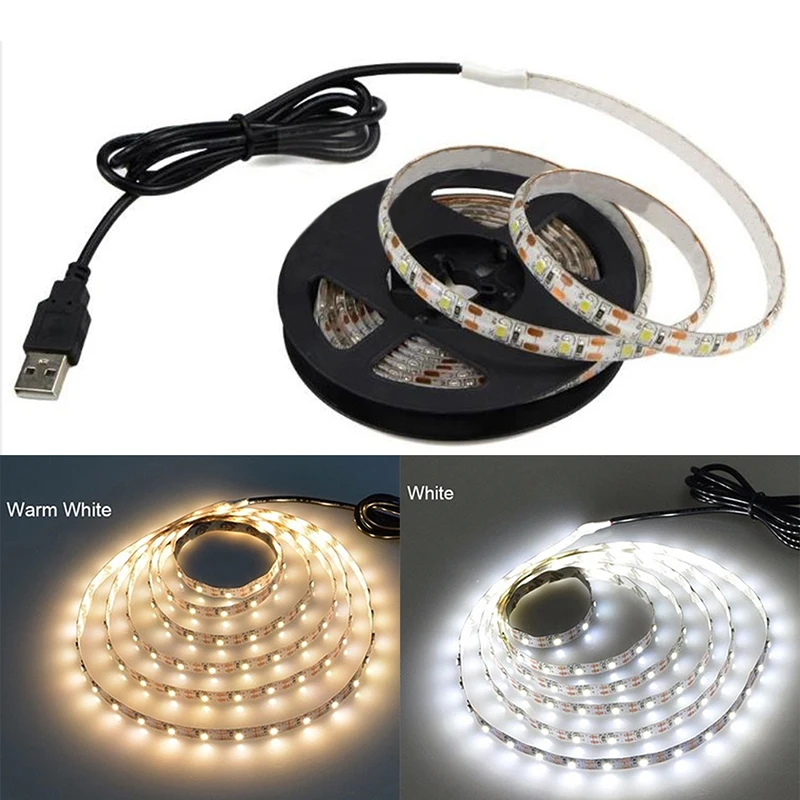 1pc 5V TV LED Backlight USB LED Strip Light Decor Lamp Tape TV Background Lighting