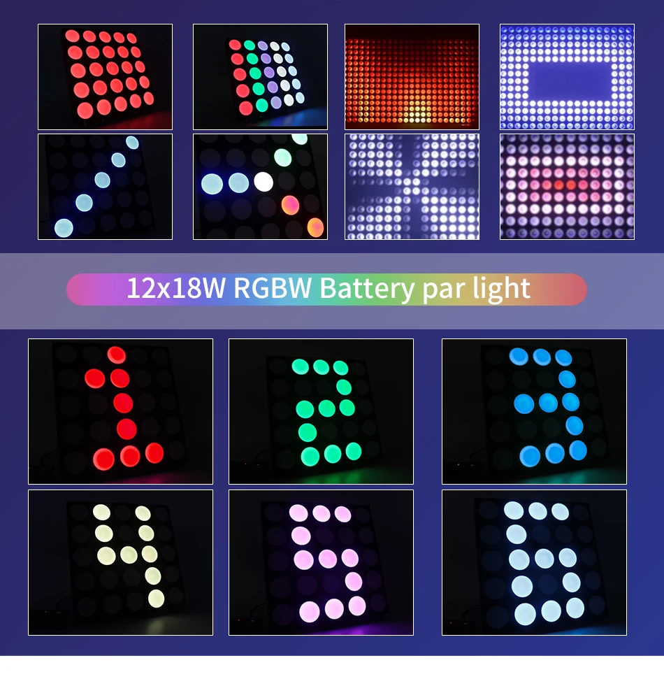 aicpose 25x30W RGBW 4-in-1 LED-Bühnenlicht DMX512 Einzelne Unabhängige Steuerung Professionelle DJ-Disco-Hochzeits-Dekorationsbeleuchtung – Detail 8