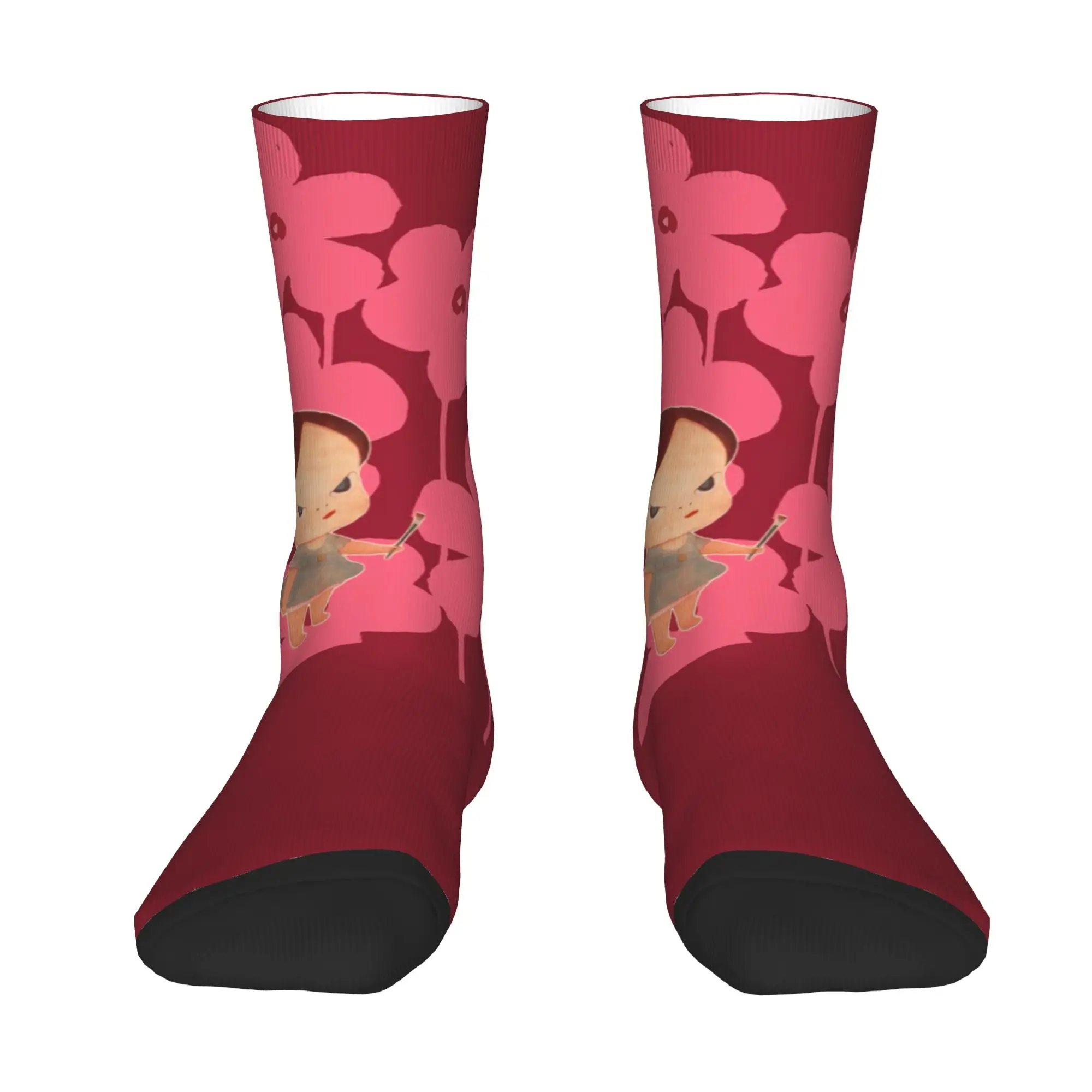 Custom Y-Yoshitomos Nara Mens Crew Socks Unisex Fashion 3D Printed Dress Socks