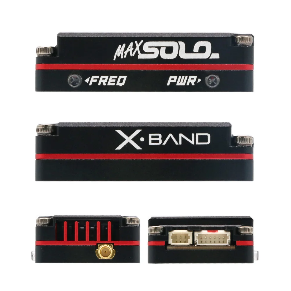 جهاز إرسال RUSHFPV MAX SOLO XBAND 4.9G 2.5W 8CH VTX مع غلاف CNC لأجزاء نموذج طائرة بدون طيار طويلة المدى RC FPV #5