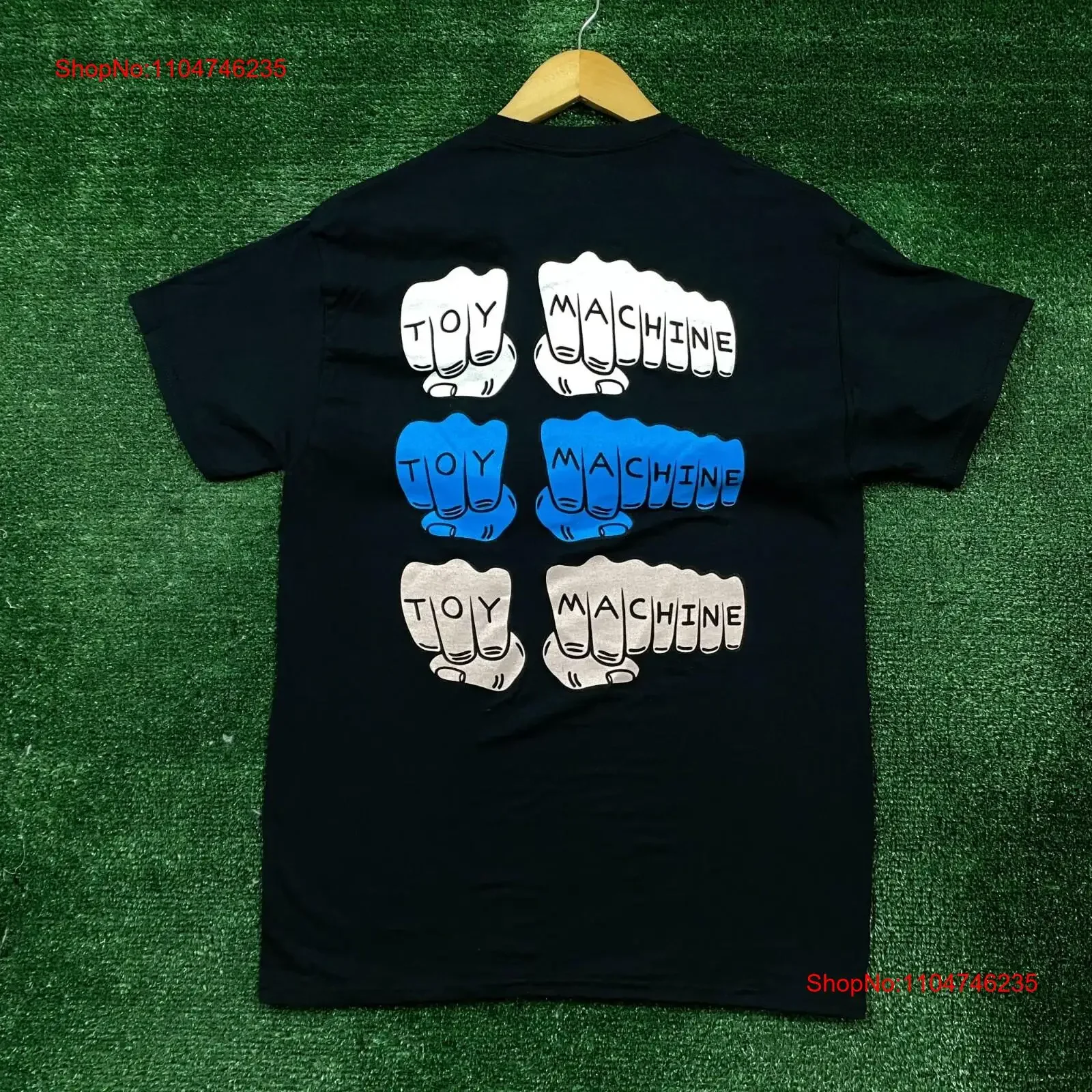 Toy Machine Knuckle Tattoos T Shirt Size Medium vintage Washed homme Breathable fashion Stretched Top For Everyday Wear