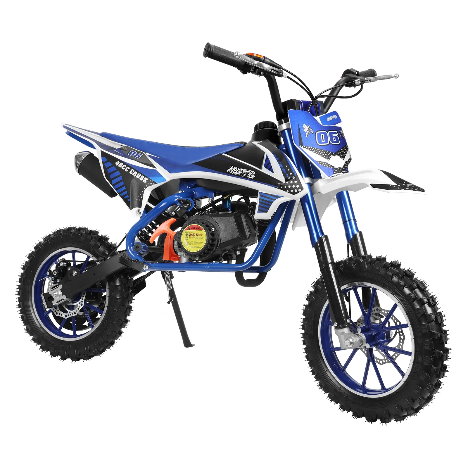 

49cc 2-Stroke Kids Dirt Bike, Gas Power Motocross, Beach Off Road Mini Motorcycle, Children Pocket Motorbike with Improved Front