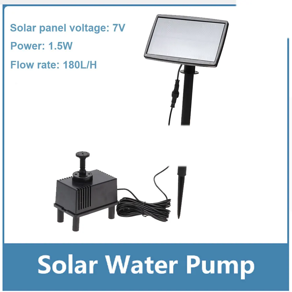 

Solar Fountain Pump Pond Pumps Submersible Outdoor Pool Water for Fountains Miniature