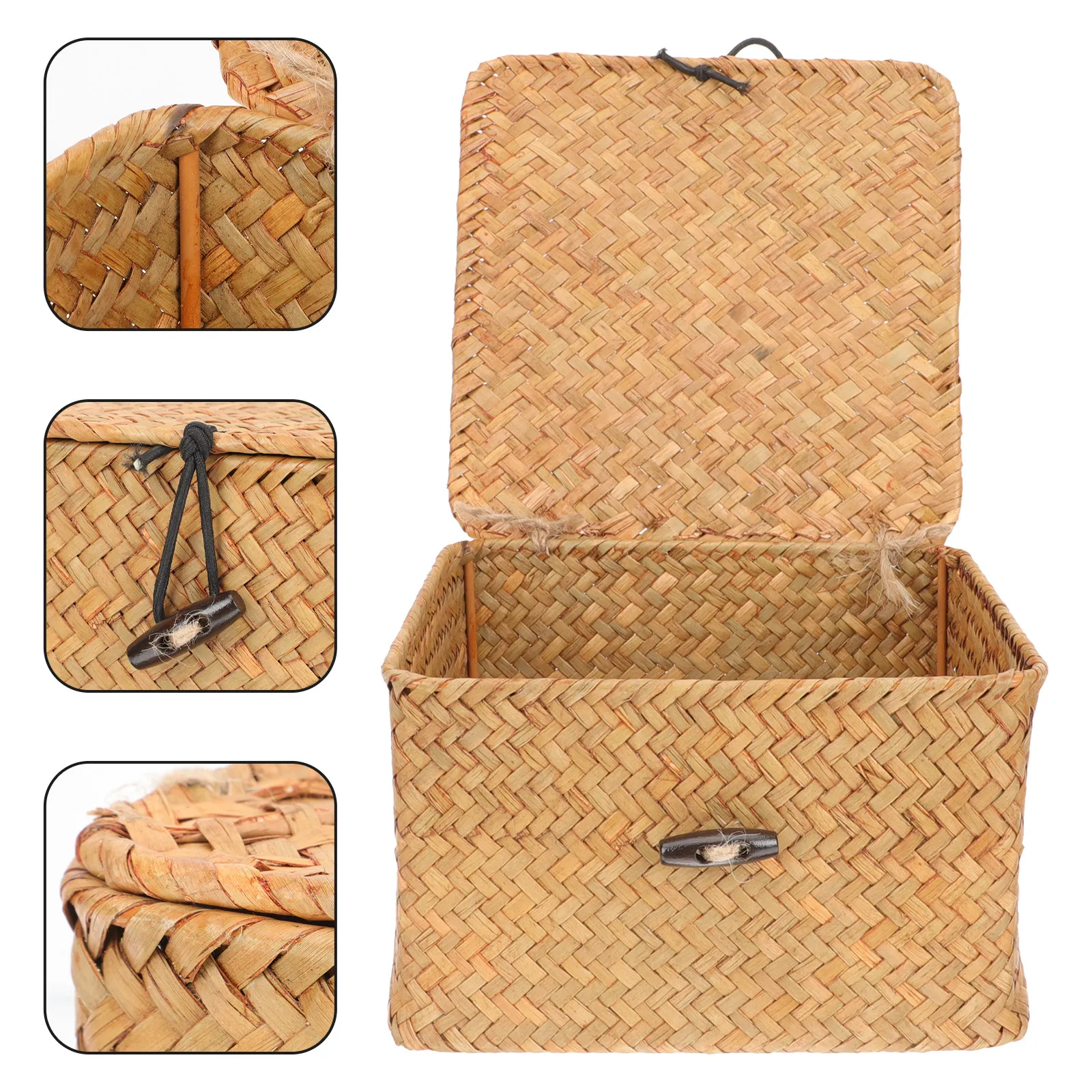 

Straw Storage Box Impact Resistant Desktop Organizer Multi Function Sundry Box Cosmetics Snack Storage Case for Study Room