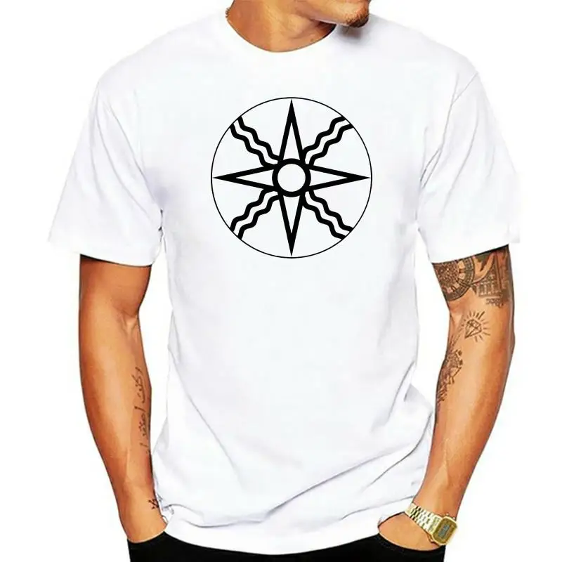 SHAMASH SUN SYMBOL MENS T SHIRT ANCIENT SUN GOD BABYLONIA ASSYRIA AKKADIAN