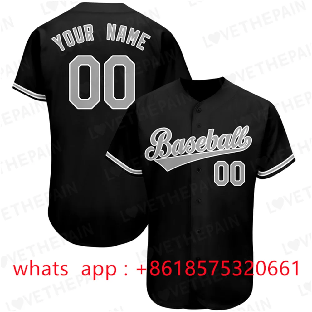 Baseball Jerseys Custom Embroidery Design Name Number Button Cardigan Shirt High Quality Stitched Softball Game Training Uniform