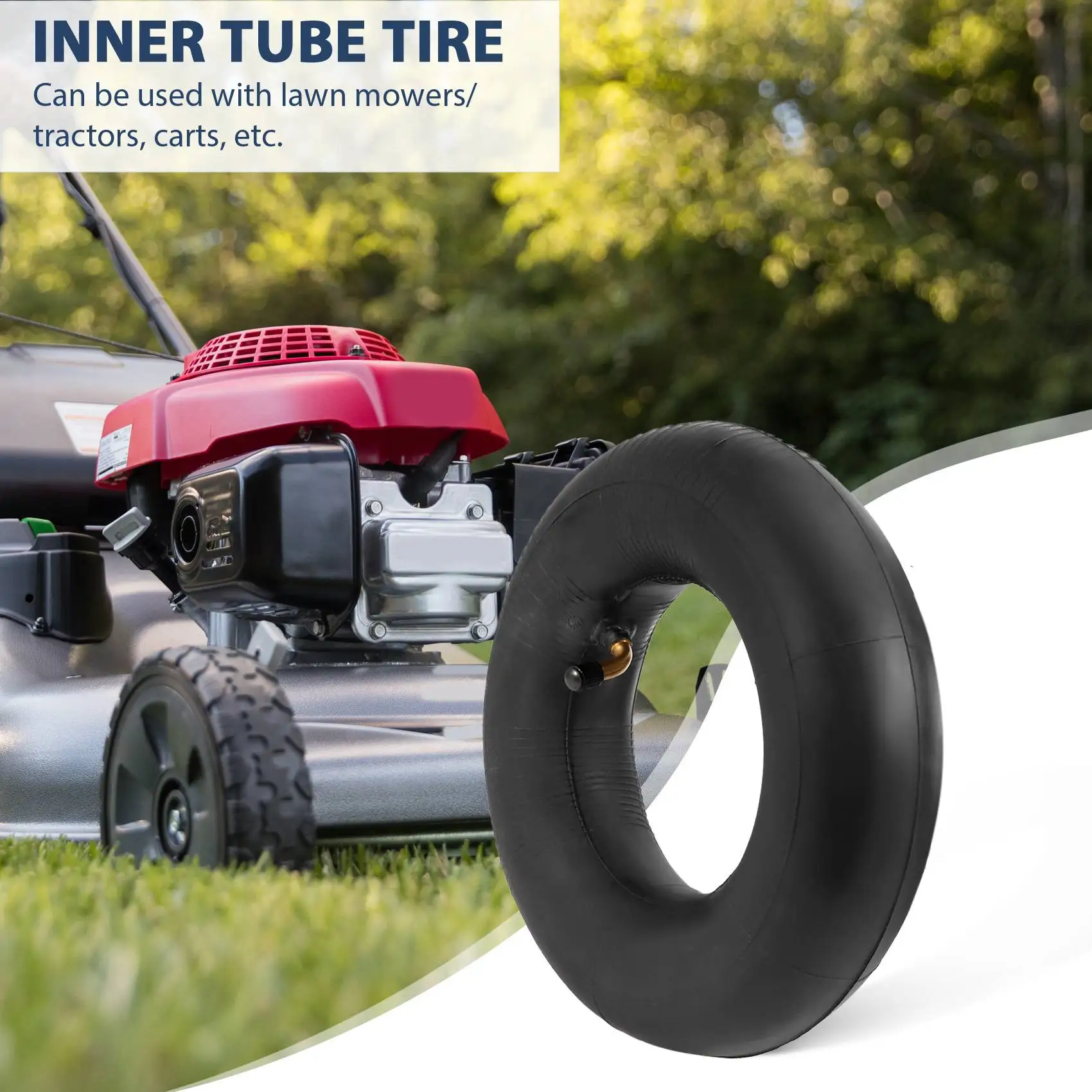 4.10-4 410-4 4.10/3.50-4 Inner Tube + Tire for Garden Rototiller Snow Blower Mowers Hand Truck Wheelbarrow Go Cart Kid