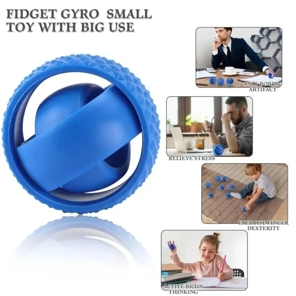 Plastic 3D Printed Rotating Ball Fidget Multi-function O-Shaped Finger Gyroscope Decompression Fingertip Spinning Gyroscope