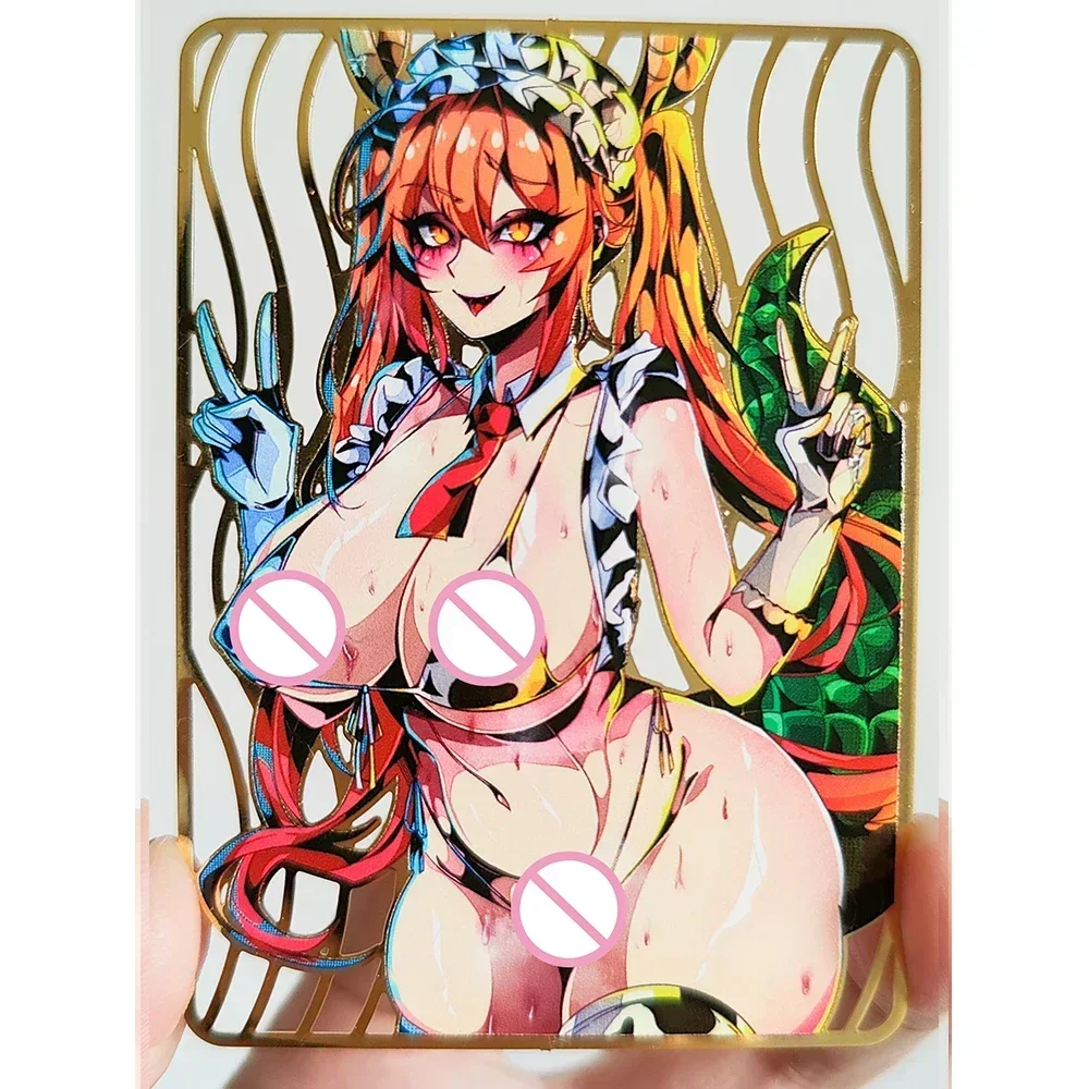 Anime Goddess Story DIY ACG Collectible Cards Boys Play Toys Birthday Gifts Tsunade Albedo Kurumi Sexy Metal Card 28PC/Set