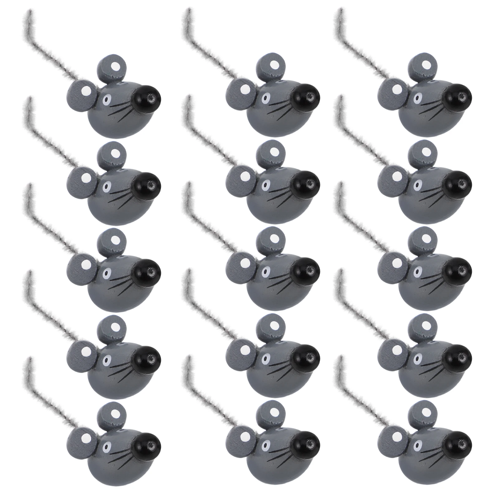 

15 шт., креативная деревянная мини-мышь, реалистичные поддельные мыши, подвесное украшение для детей, ролевые игры, Хэллоуин, розыгрыш, декор для рабочего стола