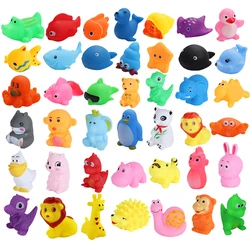 10PCS Children Cartoon Bathing Enamel Animal Toys Baby Yellow Duck Water Toys Baby Shower Toys Bathroom Supplies Gifts TMZ