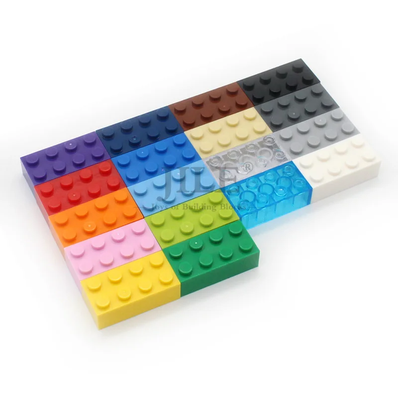 100pcs Moc Creative Brick 2x4 3001 Basics Enlighten Classic Building Blocks Bulk Sets Compatible Assembles Particles Toys
