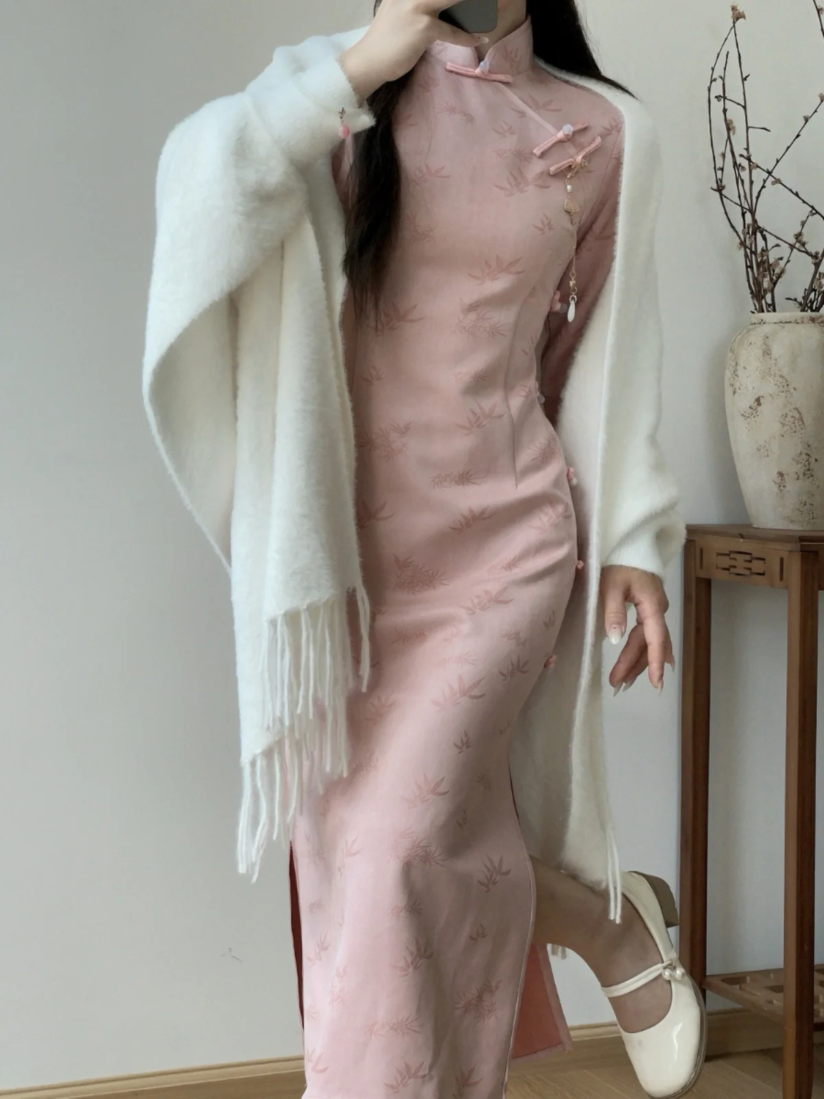 

Ele awl Outerwear for Women Autumn Winter New 2026 Versatile Tassel Open Cardigan National Sle Daily Coat