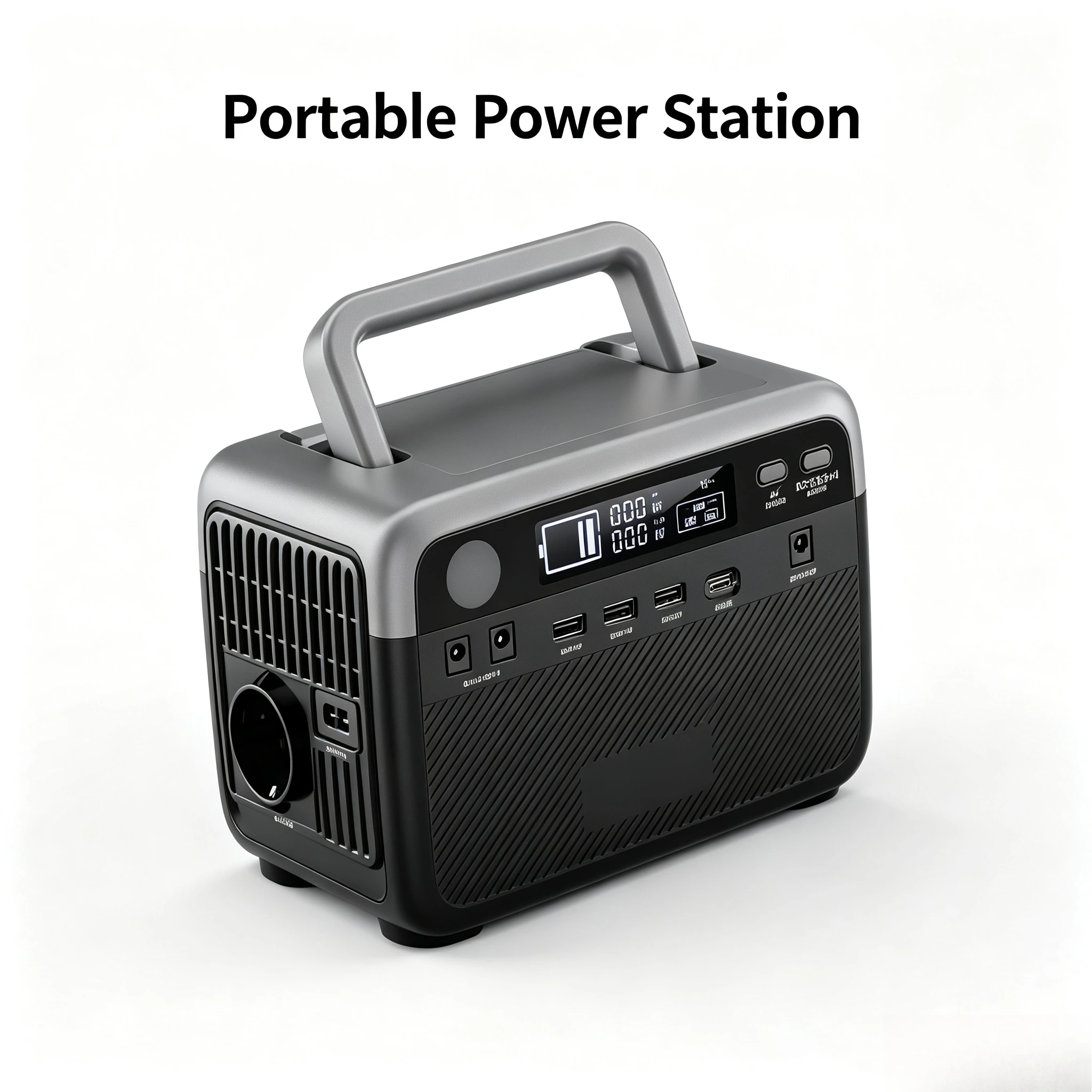 300W Portable Outdoor Energy Storage Power Station, EU 230V Socket Fast Charging Rechargeable Backup Power Supply for Camping