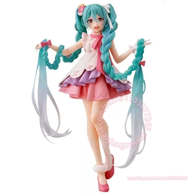 装飾用初音ミクモデルおもちゃ,流行のオーナメント,車のフィギュア,アニメ周辺機器の手,誕生日プレゼント,カワイイ人形,かわいい形