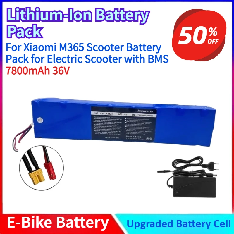 

New 36V 7800mAh Li-ion Battery Pack for Xiaomi M365 Scooter Battery Pack for Electric Scooter with BMS