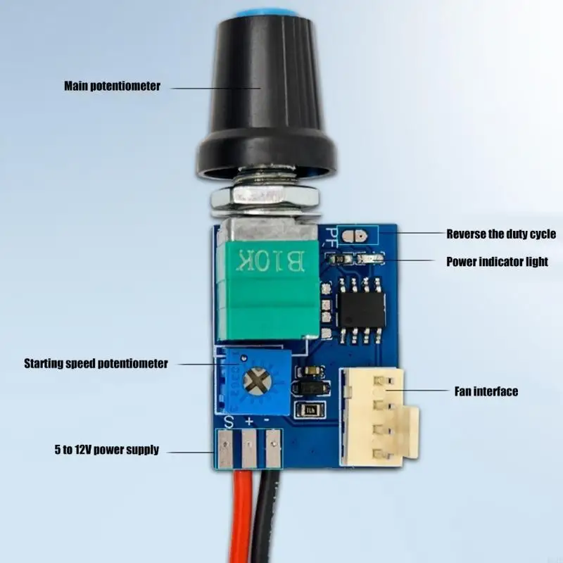 

462E Silents Operation 12V PWM Cooling Module Switches Enableds Fan Controllers For Electronics Maintenance
