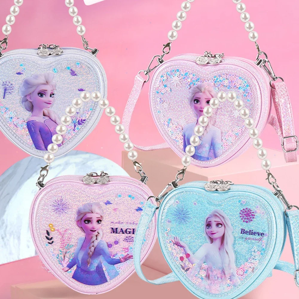 Frozen Elsa Princess Girls Shoulder Bags Cosplay Bag Kids Messenger Bag Handbag Crossbody Package Coin Purse Birthday Gift