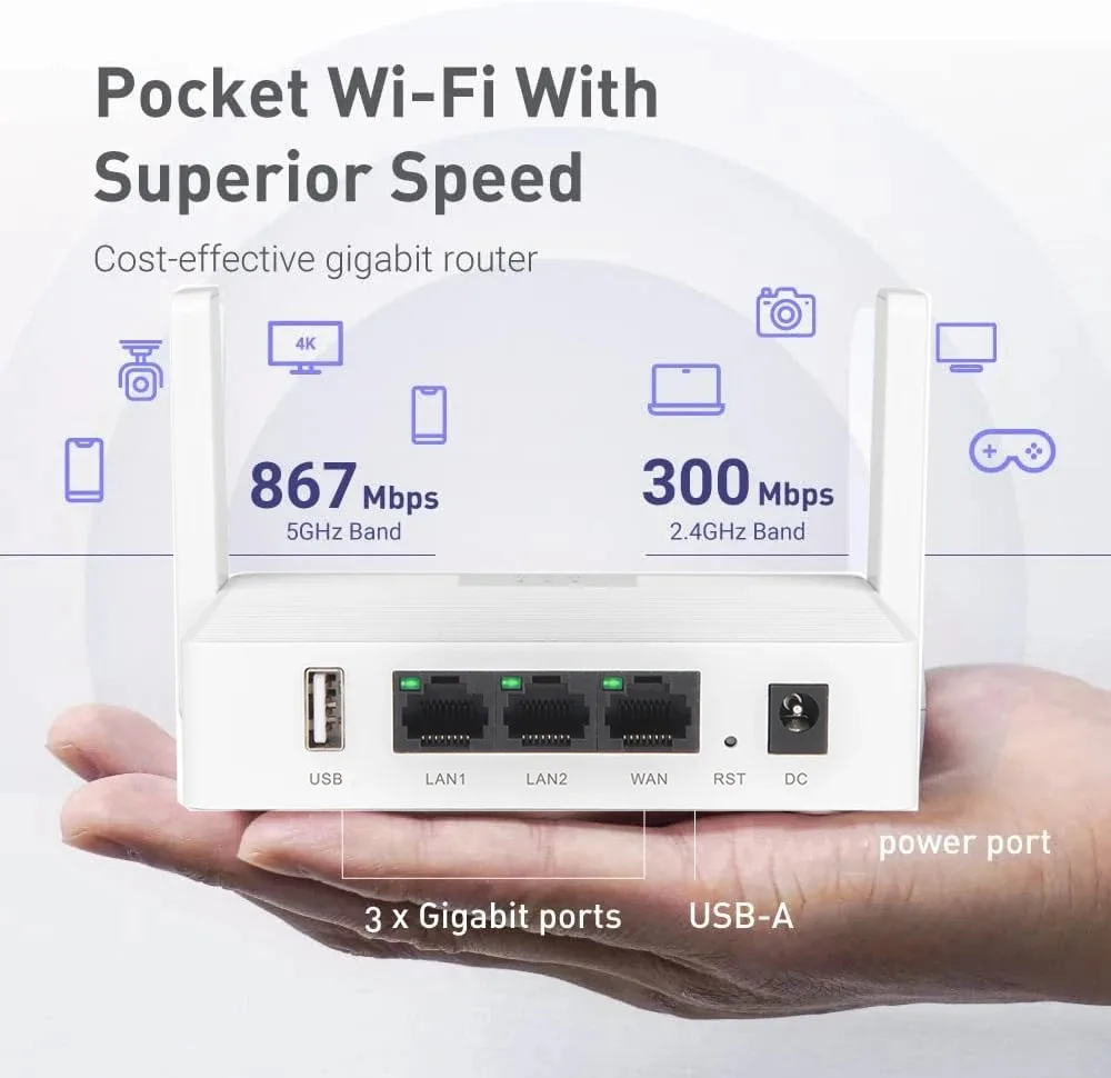 Router WiFi 1200Mbps Dual Band 2.4G/5GHz 802.11AX Penguat Sinyal Nirkabel WPA3 Kartu Jaringan Gigabit Jaringan Mudah untuk Rumah Kantor
