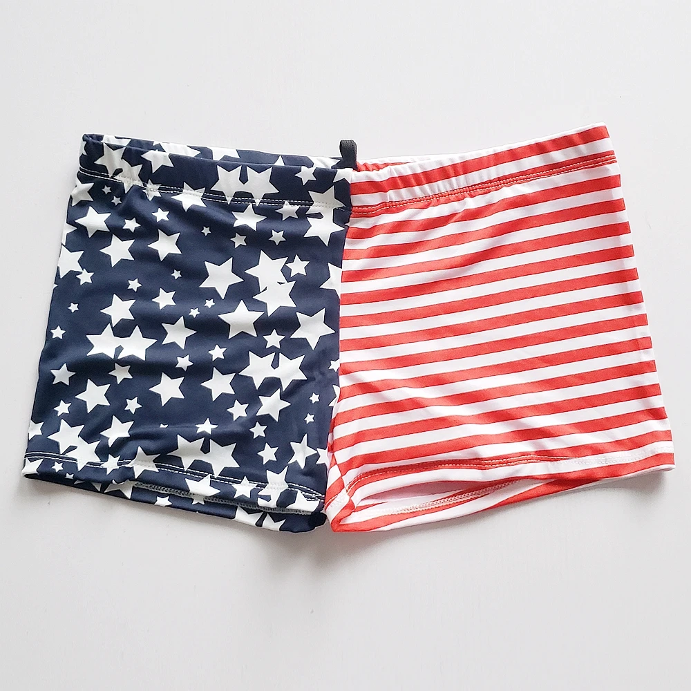 2024 USA American Flag Family Swimsuit Parent Children Bathing Suits Father Son Swimwear Men Swim Shorts Kids Beachwear