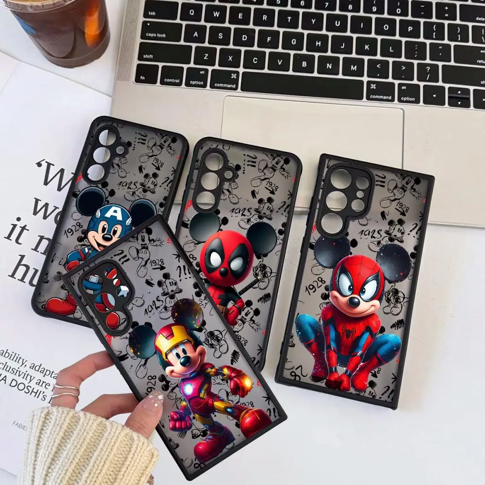 

Disney Mickey Mouse Marvel Spider Iron Man Phone Case For OPPO Reno 14 14f 13 13f 8 8t 7 7z 6 6z 5 4 Pro Plus Transparent Cover