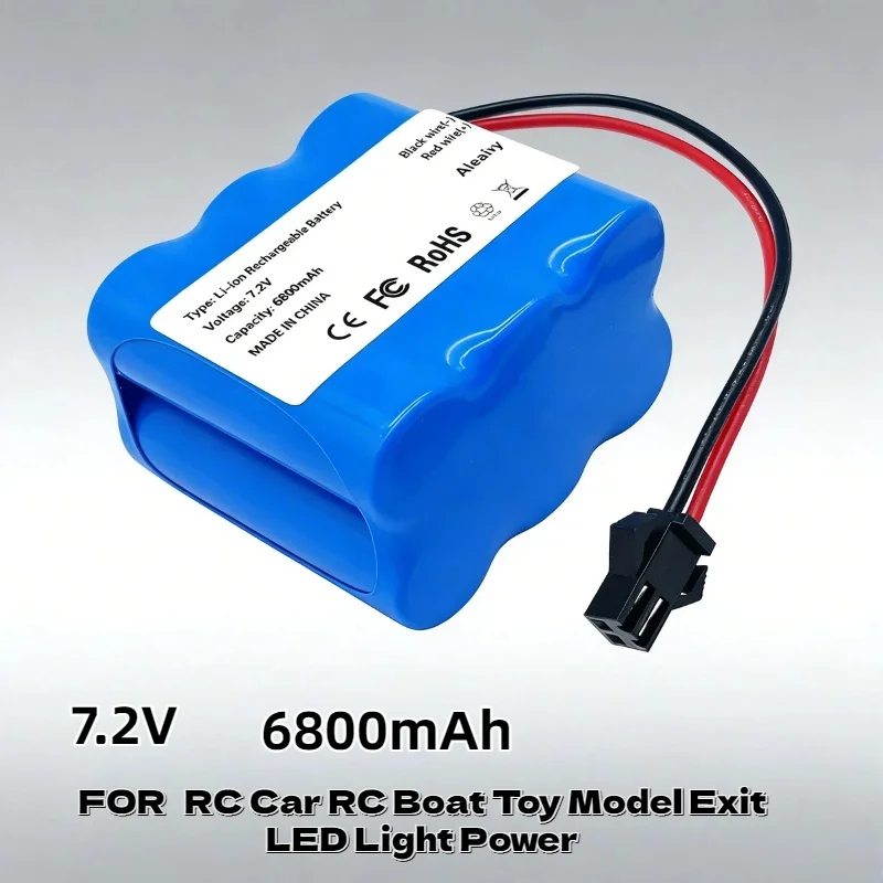 

Stable Performance 7.2V 6800mAh 2S3P Rechargeable Battery Pack for RC Car RC Boat Toy Model Exit LED Light Reliable Power Source