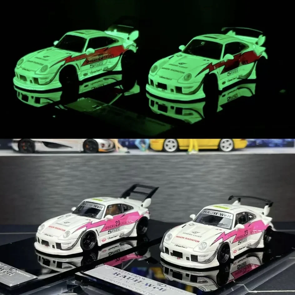 ダイキャスト-sw-1-64-スケールポルシェ-911-rwb-993-合金限定版車モデルグッズおもちゃギフトお土産ディスプレイ飾り