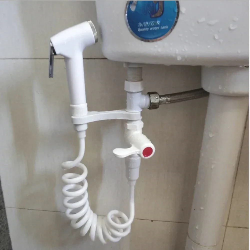 Handheld Portable Diaper Bidet Toilet Shattaf Sprayer Bathroom   Shower Head Nozzle with Telephone  Long 1.5m