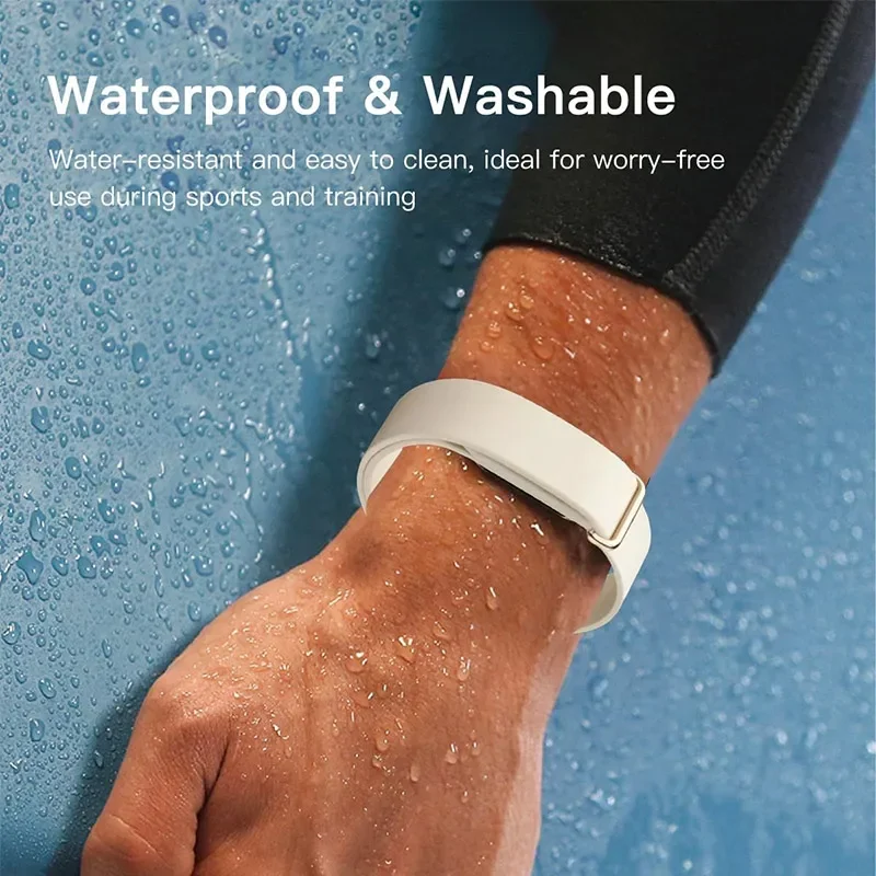 Advanced Adjustable Silicone Replacement Band Compatible For Google Fitbit Air Sweatproof Sport Loop Rubber Fitness Wrist Strap