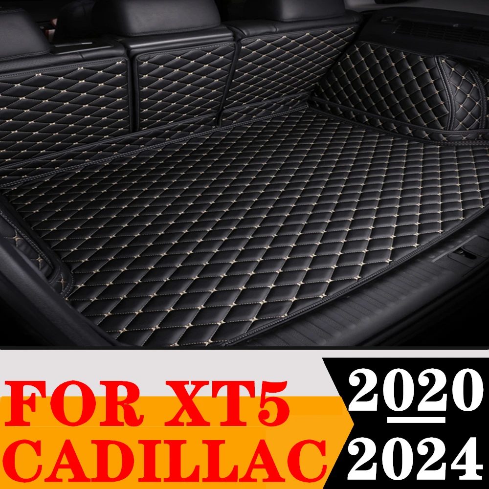 

Custom Full Set Car Trunk Mat For Cadillac XT5 2024 2023 2022 2021 2020 Rear Cargo Liner Tail Boot Tray luggage Pad Carpet Parts