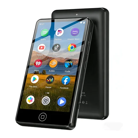 Diofox MP3/MP4 Player Android 4.0 Inch Touch Screen 2+16GB Bluetooth 4.1 Dual‑Band WiFi TF Card Expandable Up To 512GB Portable