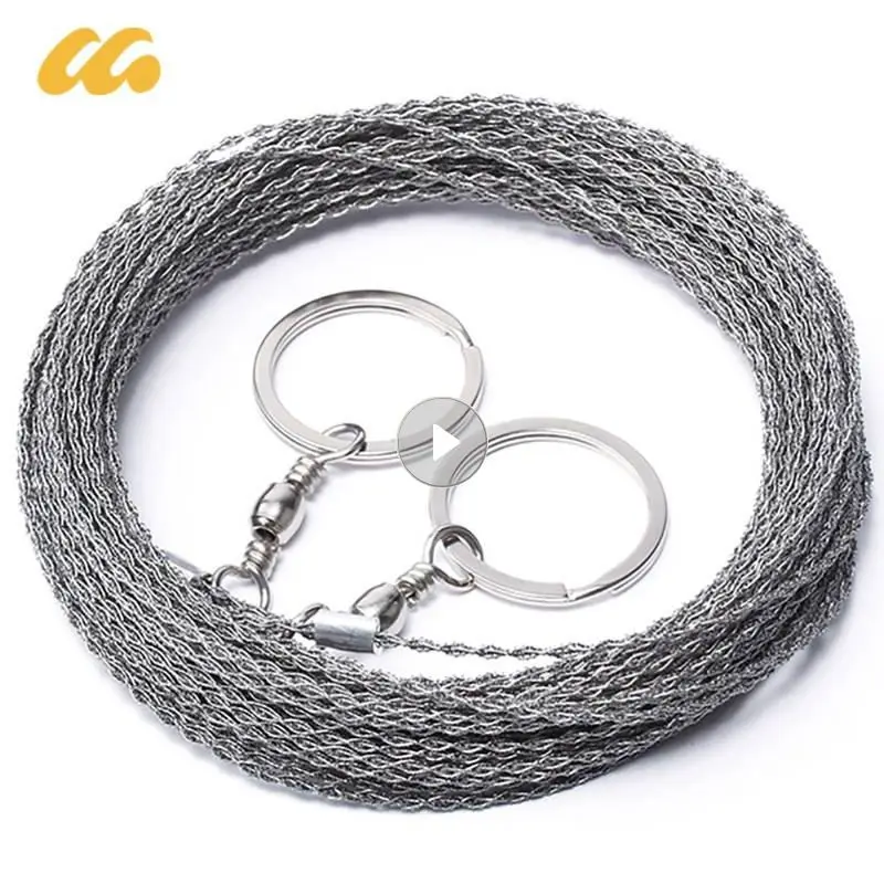 Portable Gear Pocket Outdoor String Wire Saw Carbon Ring Scroll Travel Camping Hand Stainless Steel Rope Chain Saws Wood Tools