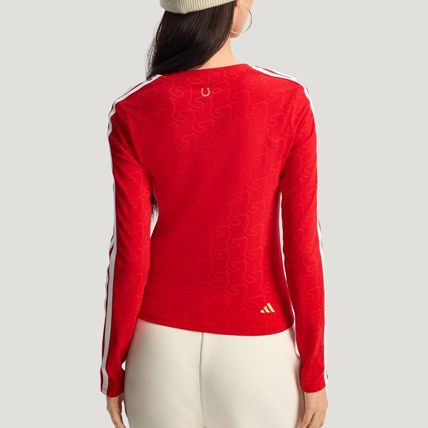 Adidas Authentic Spring Autumn Women's Soft Slim-Fit Long Sleeve T-Shirt KW4676