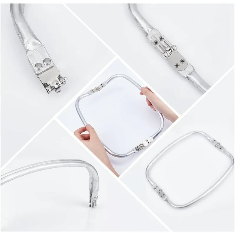 2Pcs 244mm Aluminum Purse Frame Kiss Clasp Internal Tubular Frame Square-Shaped Assembled Bag Clutch Frame for DIY Craft Dinner