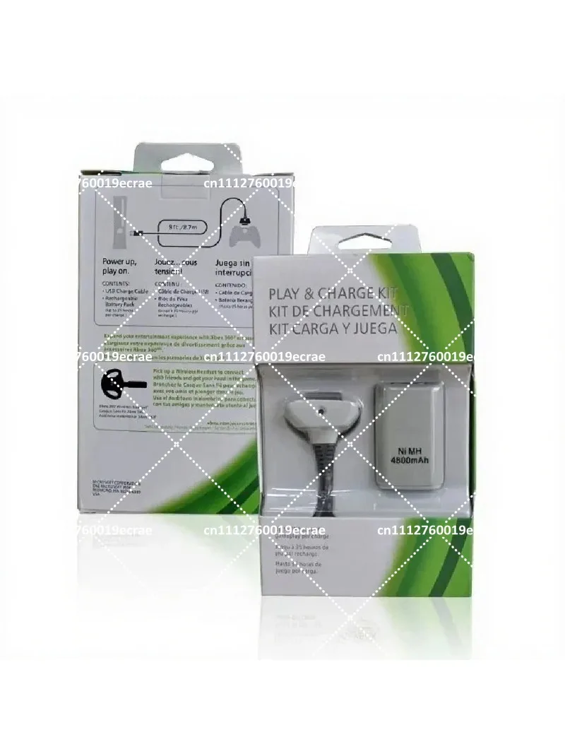 Battery Pack 4800mAh for Wireless Controller, 2-in-1 Charging Cable with Charger