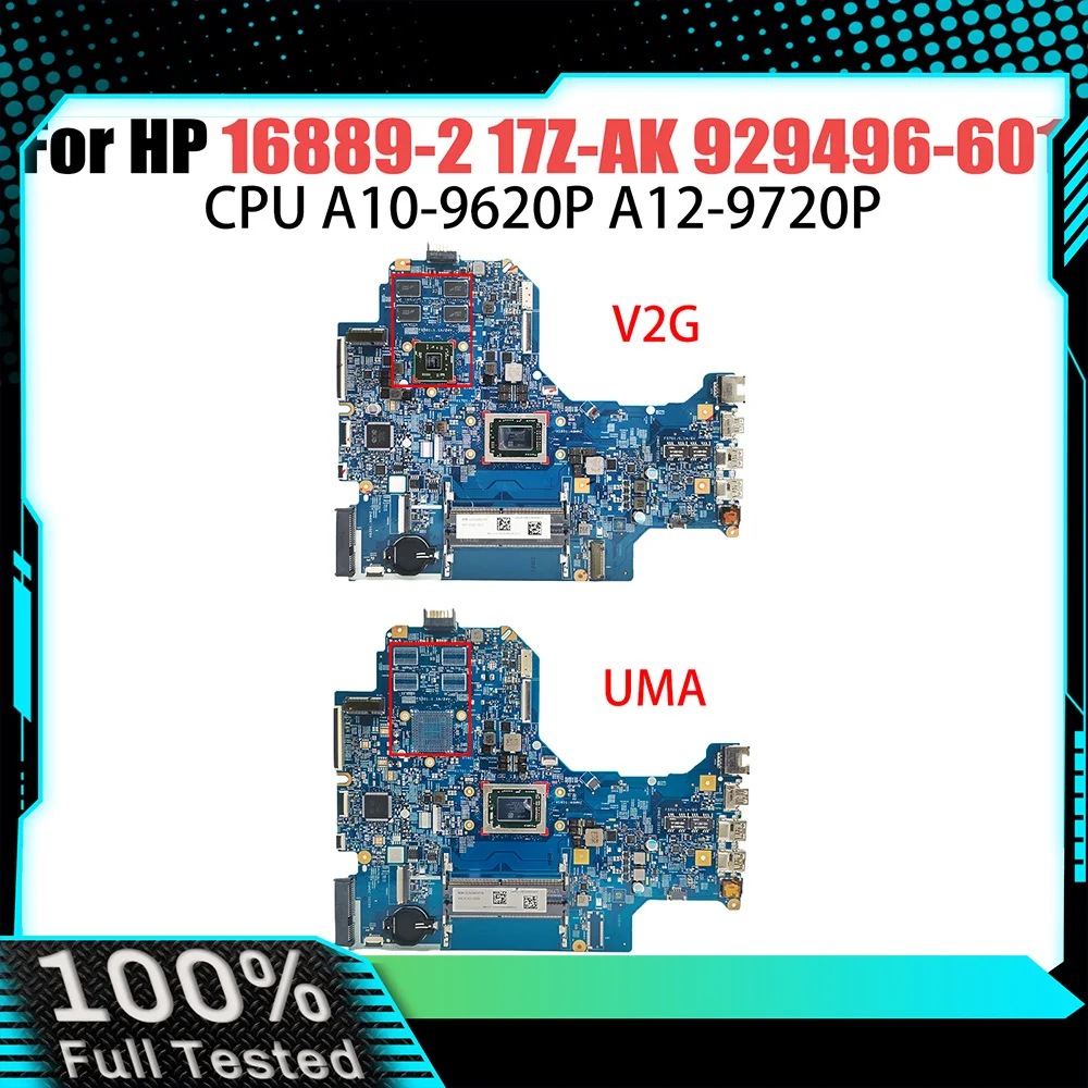 

H16889-2 Mainboard For HP 17-AK 17Z-AK Laptop Motherboard With A10-9620P A12-9720P CPU