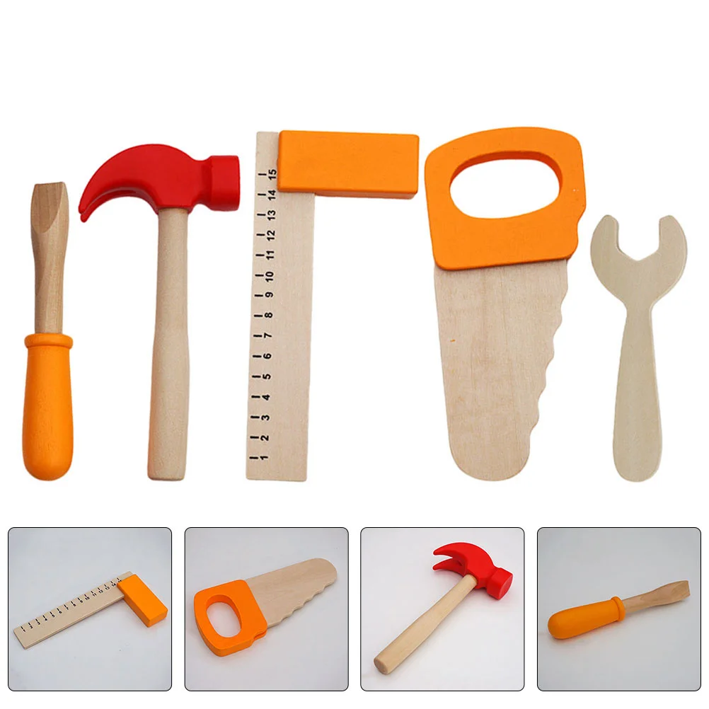 Simulated Woodworking Tools Decorative Children Pretend Repair Portable Mini Wrench Decorating Screwdriver