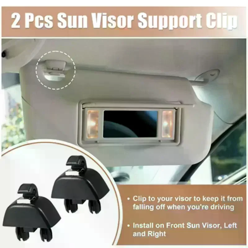 2/10Pcs For A6 C6 Passat B7 Up!  CITIGO RAPID Seat MII 6RD857561Y20 6R0857561Y20 Hooks Sun Visor Hanger Clip Holder