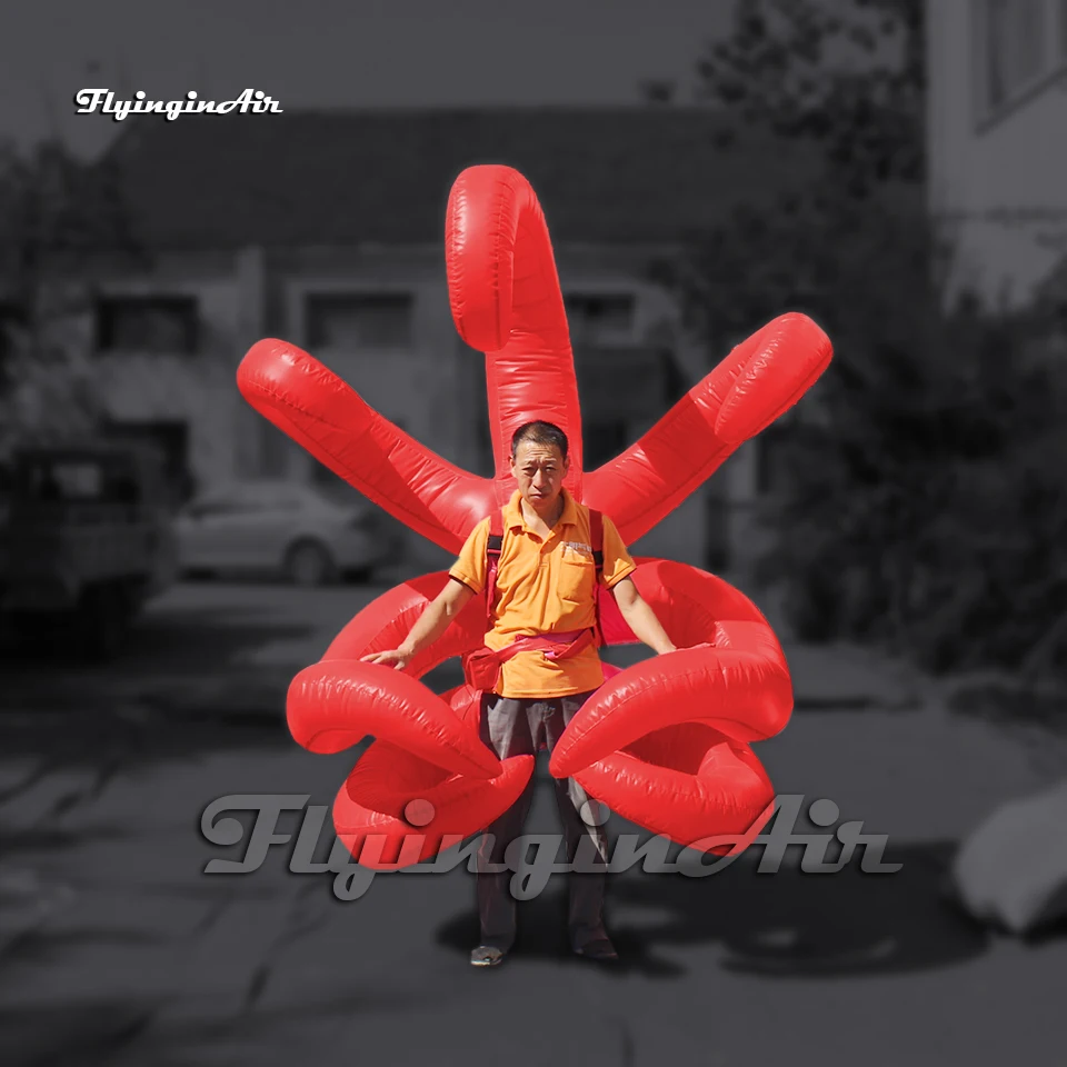 Walking Inflatable Tentacle Costume Dancing Wing Wearable Blow Up Parade Suit For Stage Show