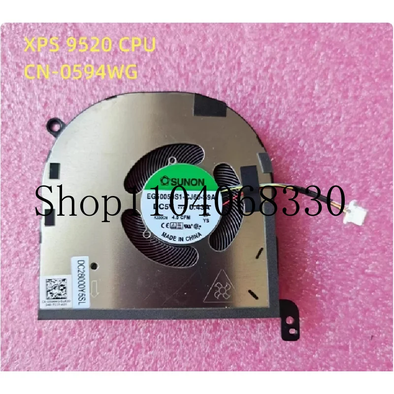 New Laptop CPU GPU Cooling Fan Cooler Radiator for DELL XPS15 9520 Precision 5570 FAN   0594WG 0MC4KC