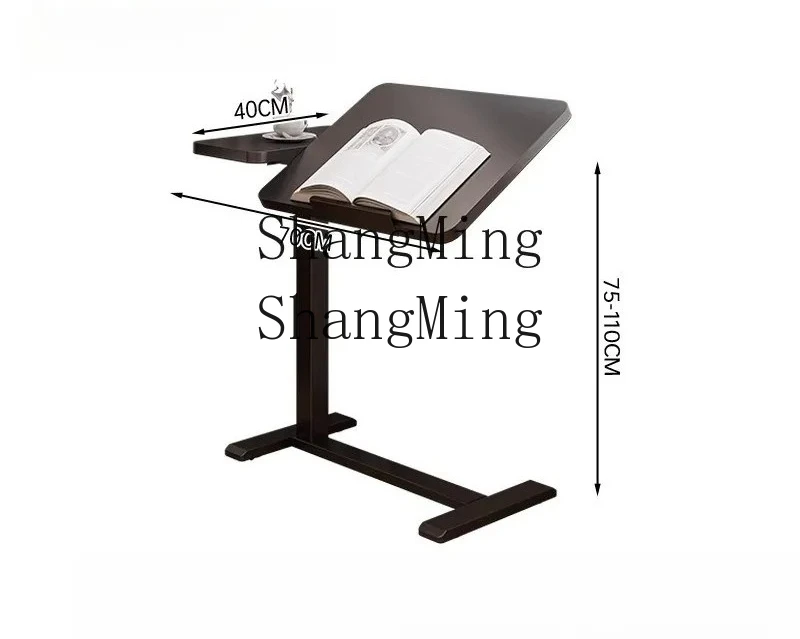 ZJH Home Computer Desk Small Home Study Bedside Table Electric Lifting Table Mobile Simple Office Desk