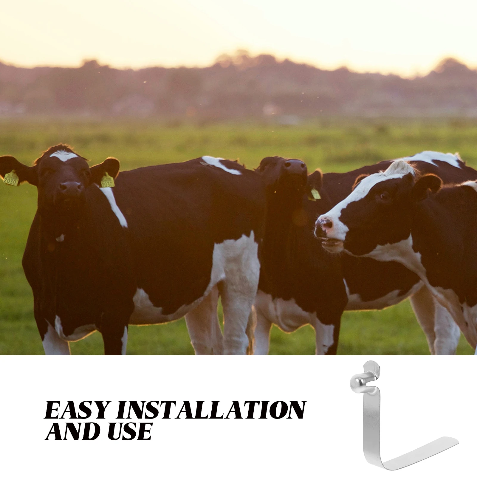 

10pcs Cattle Anti-Kick Device Spring Clips Push Button Snap Tool Farm Management Cow Kick Prevention Pet Supplies