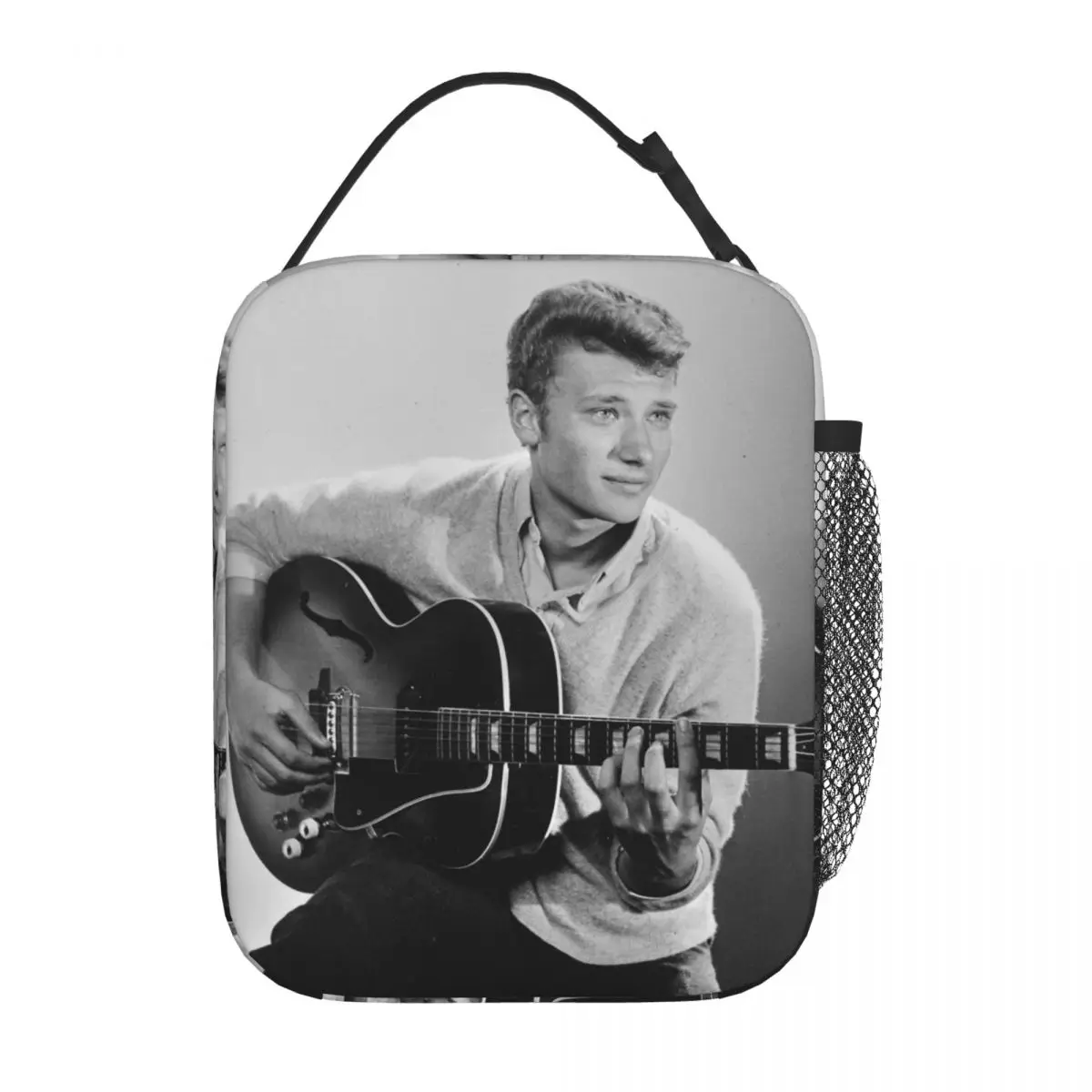 

Изолированная сумка для обеда Johnny Hallyday, термосумка, многоразовая портативная сумка для французской рок-певца, ланч-бокс для мужчин и женщин, пляжная уличная сумка