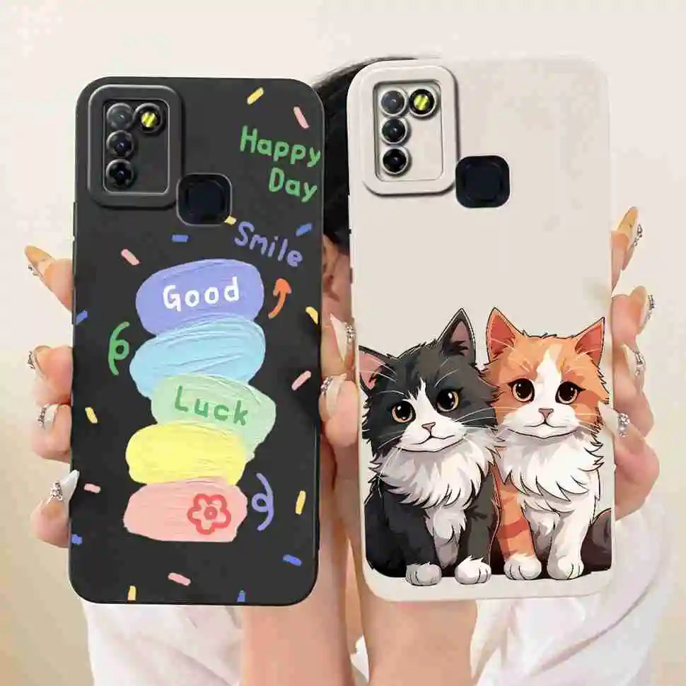 For Infinix Hot 10 Lite X657B Case Cute Cartoon Cat Print Silicone Back Cover For Infinix Hot 10Lite Phone Protection Cases - view 6